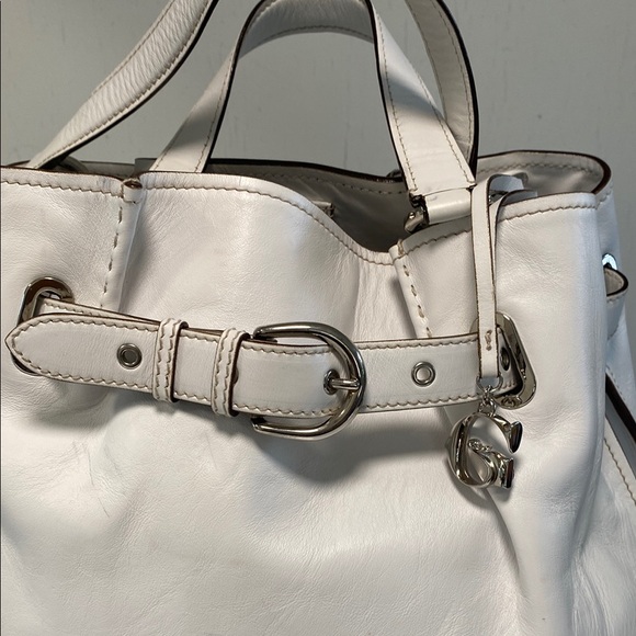 TO BE G PIRENZE White Leather Satchel Made in Italy - Picture 2 of 14